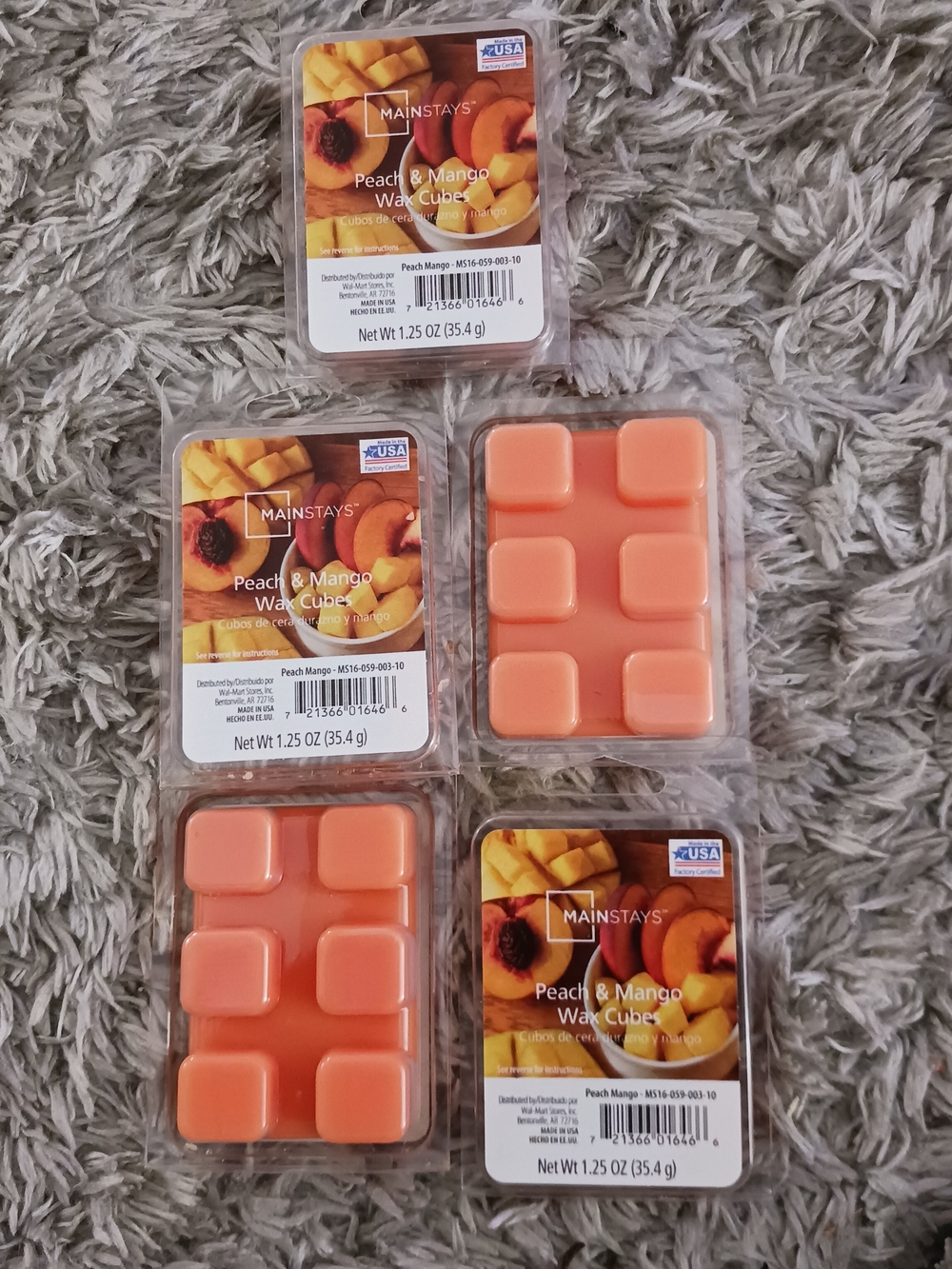 Mainstays Peach & Mango Wax Cubes - Light Peach